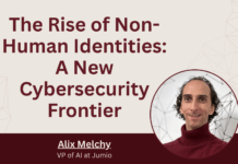 Title slide featuring Alix Melchy, AI VP at Jumio