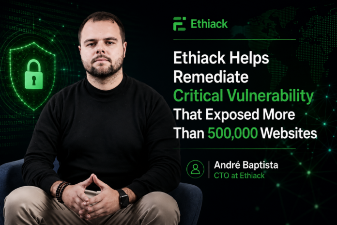 CSI-Ethiack-Helps-Remediate-Critical-Vulnerability-That-Exposed-More-Than-500000-Websites-Andre-Baptista-CTO-at-Ethiack-1