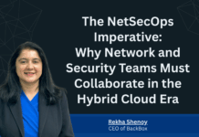 Rekha Shenoy, CEO of BackBox, presentation title