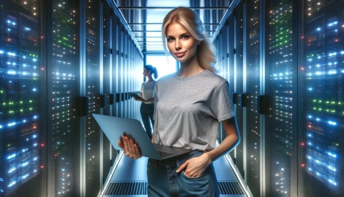 AI-girl working-security system