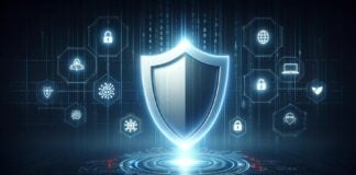 How SASE Handles Identity Security Digital shield symbolizing advanced cybersecurity protection