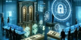 Digital banking security with money and data lock"