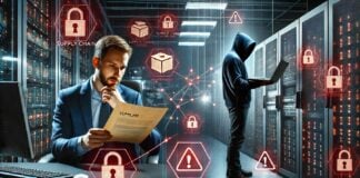 Businessman in a modern office is reviewing a shipment document