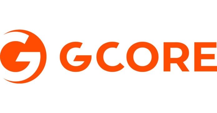Gcore logo in bold orange font with circular G icon Gcore logo in bold orange font with circular G icon