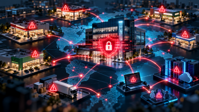 Global-Cyberattack-Network-Hub