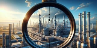 Industrial plant targeted through digital scope view