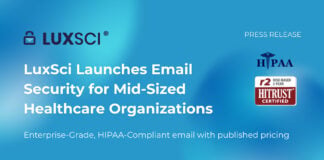 LuxSci Launches Enterprise-Grade HIPAA-Compliant Email Security for Mid-Sized Healthcare Organizations Luxsci-launches-email