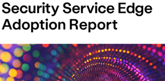 Colorful digital light tunnel symbolizing data flow