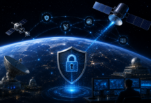 Securing the 17th Sector: Why Space is the Next Critical Infrastructure Frontier Satellites and shield icon over Earth