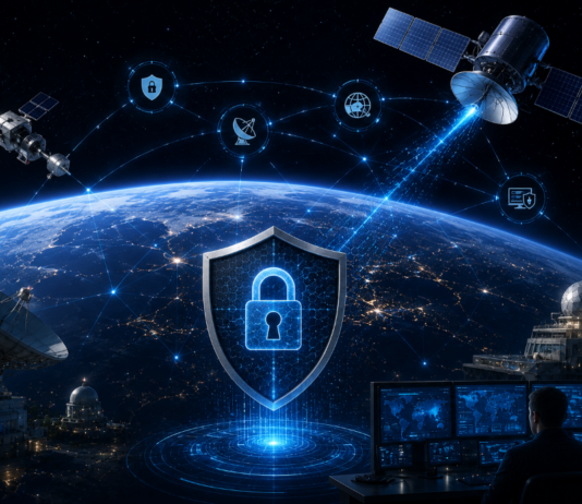 Securing the 17th Sector: Why Space is the Next Critical Infrastructure Frontier Satellites and shield icon over Earth
