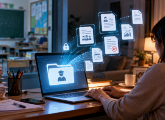 The pupil data that goes home on a teacher’s laptop