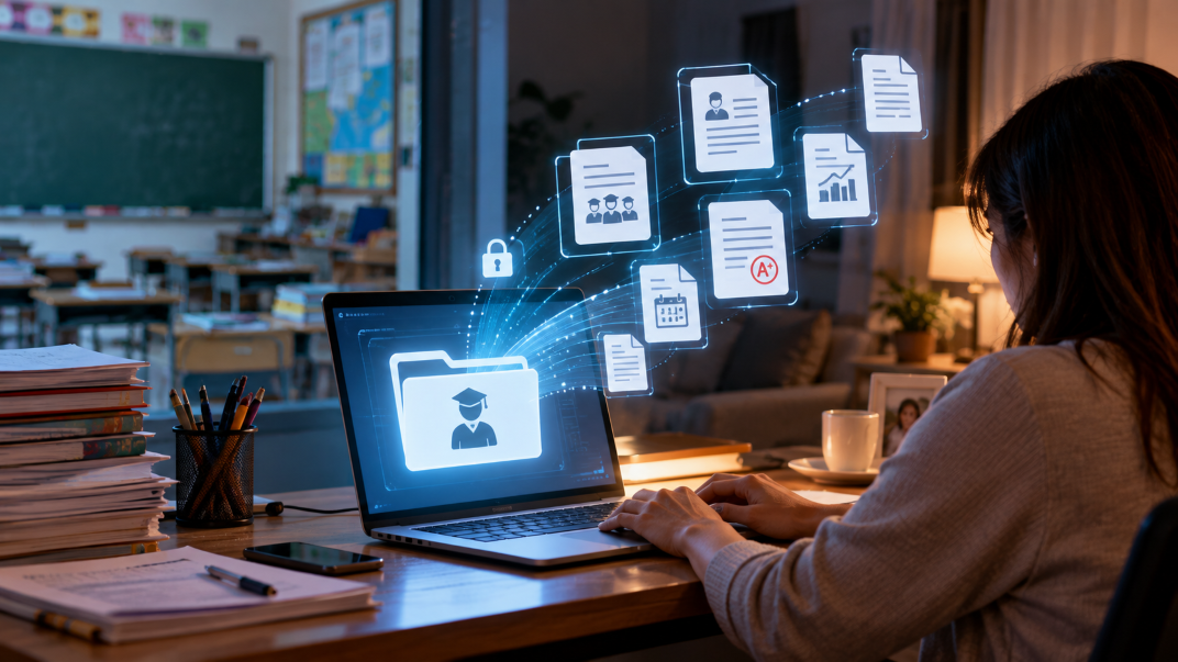 The pupil data that goes home on a teacher’s laptop