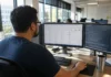 Most AI-Related Breaches Skip the Model, IBM’s 2026 Report Finds A cloud security engineer works at a workstation with two monitors in a bright, modern office setting.