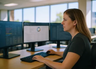 ShinyHunters Exploits Oracle PeopleSoft Zero-Day in 100-Org Wave: Check Point June 15 Threat Intelligence A woman sits at a desk in a bright, modern office