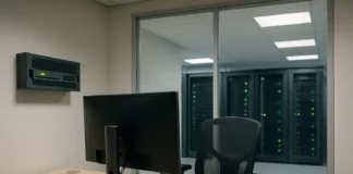 Talos: n8n Webhook Abuse Drove 686% Phishing Volume Rise in 14 Months A dimly lit corporate office features a desk with a monitor, chair