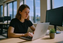 CI/CD Credential Theft: TeamPCP Turns GitHub Actions Into the Release Channel A software engineer works on a laptop at a tidy desk in a bright office, with a potted plant and a monitor.