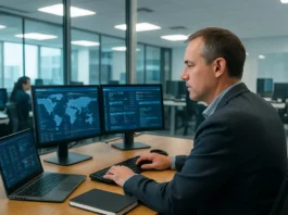 Microsoft: Eight CISO Best Practices Tighten Token Reach Before Detections A man in a casual blazer sits at a desk with multiple computer screens