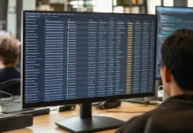 Cisco Talos: Agentic AI Attacks Are Loud by Choice, and Will Get Quieter A widescreen monitor displays a package-registry dashboard with dense rows of new package submissions in bright lighting.