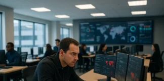 Ransomware in 2026: EDR Killers, Post-Quantum Crypto, and Encryption-Less Extortion A security operations center with multiple analysts