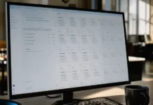 Forrester Names AI Agent Threats the Top 2026 CISO Risk A desktop monitor displays an AI assistant workspace