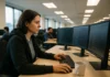 Vercel Breach: How OAuth Sprawl Turned a Forgotten AI App Trial Into a Supply Chain Pivot A woman in a hoodie sits at a desk with multiple monitors, focused on coding in a bright, open office space.